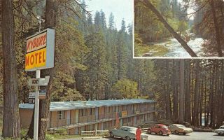 Kyburz Resort Motel Lake Tahoe Roadside Highway 50 C1960s Vintage Postcard