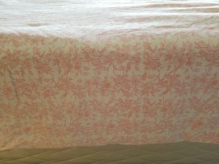 Vintage French Pink White Floral Cotton Duvet Cover 85x85 Z 3