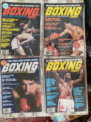 4 Vintage 1980 1981 Boxing Today Magazines Sugar Ray Leonard Larry Holmes Cooney