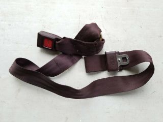 90 - 93 Accord Rear Center Seat Belt Receiver Male & Female Buckle Vintage Red Oem