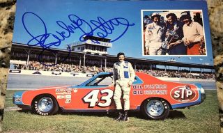 Richard Petty 1975 Stp Charger Daytona 7x Champ Hofer Autographed 4x6 Hero Photo
