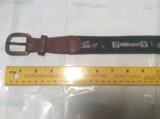Formula 1 Williams Racing Belt Vintage Early 90’s Canon