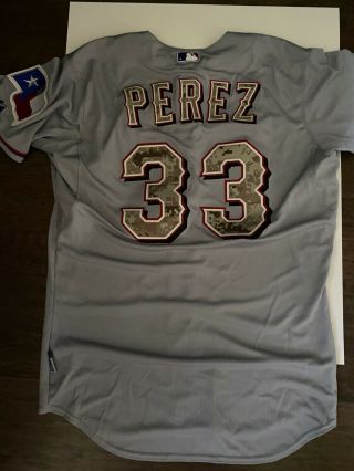 Martin Perez Game Worn Texas Rangers Memorial Day Jersey