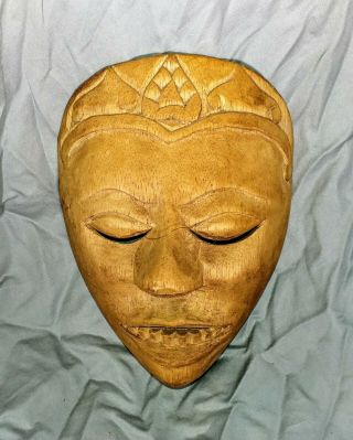 Vintage Hand Carved Wooden Mask Wall Hanging Javaneseantique