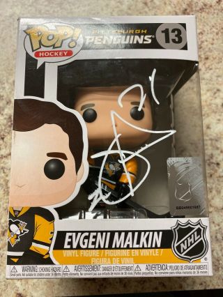 Evgeni Malkin Signed Auto Funko Pop Pittsburgh Penguins
