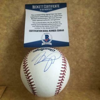 Mike Piazza York Mets/dodgers Signed Auto M.  L.  Baseball Beckett S58849