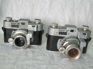 (2) Vintage Kodak 35 Camera W/ Anastar 50mm F3.  5 Lens