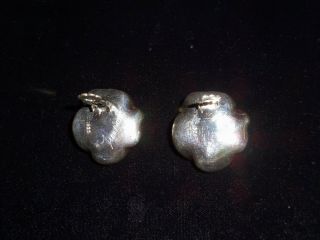 VTG FREDERIC JEAN DUCLOS Sterling Silver Two Tone Cable Knot Clip - on Earrings 3