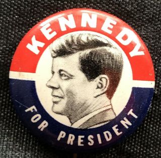 Vintage 1960 John F.  Kennedy For President Campaign Button Pin Back