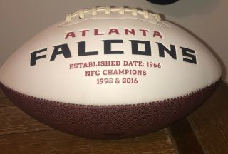 Julio Jones Autographed Signed Atlanta Falcons White Full Size Football 3