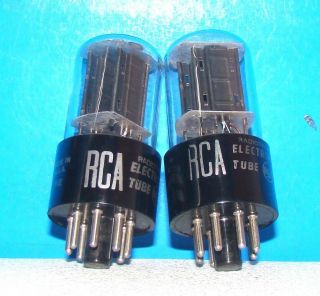 6sn7gtb Rca Radio Amplifier Vintage 1950s Vacuum Tubes 2 Valves 6sn7gt