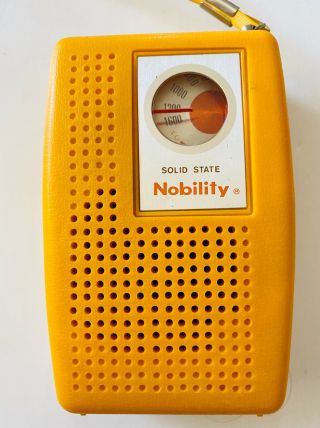 Vintage,  60 ' s Nobility Solid State Transistor Radio - Great Color 3