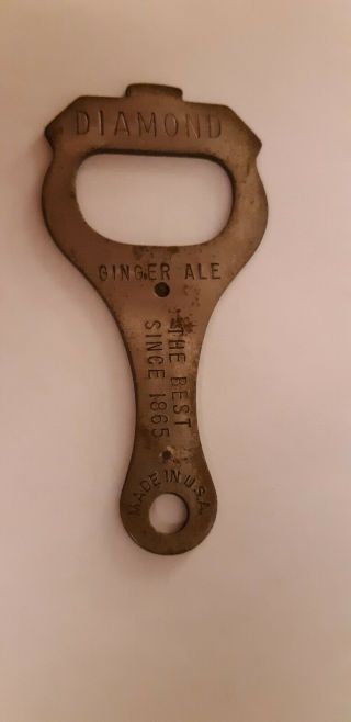 Vintage - Diamond Ginger Ale Bottle Opener Waterbury Conn.