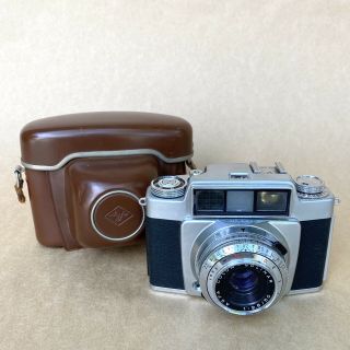 Agfa Silette Sle Vintage Film Camera W/ Solinar 50mm 1:2.  8 & Leather Case,