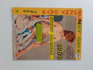 Vintage 1966 Sunny Days Nude Calendar Pinup Pin Up Nudist Natural