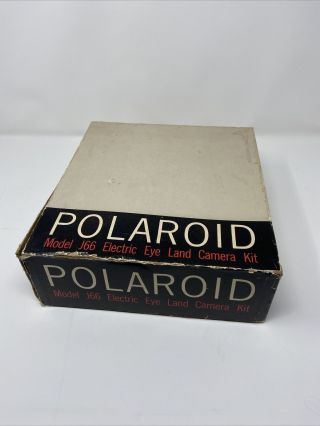 Vintage Polaroid Folding Land Instant Film Camera Model J66 W/ Leather Case