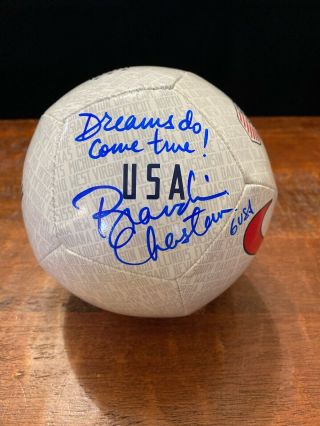 Brandi Chastain Signed Mini Soccer Ball Psa Dna Usa Autographed
