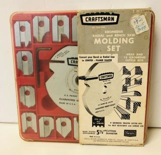 Vintage Sears Craftsman 9 - 3215 Kromedge Radial & Table Saw Molding Set