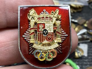 Olympic State Security Vintage Very Rare Olympic Media Press Pin.