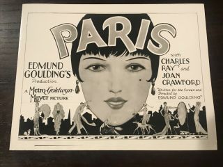 Vintage Hollywood Photo.  Joan Crawford.  Paris 8x10