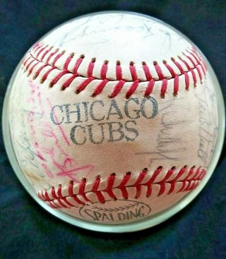 Chicago Cubs Team Sign Ball,  7/10/1970,  28 Signed,  Durocher,  Banks,  Jenkins