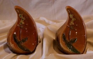 Vintage Roseville Pottery Wincraft Brown/green Bookends