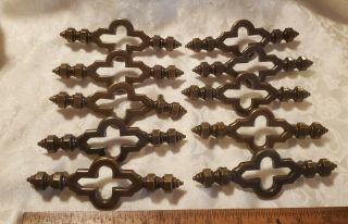 Vintage Set Of 10 Drawer Pulls Handles 5 1/4 Inches Long