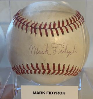 Mark Fidrych Signed Lee Mac O’neil Baseball Autographed Detroit Tigers
