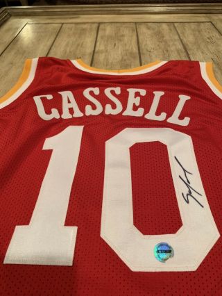 Sam Cassell Autographed/signed Jersey Psa/dna Houston Rockets