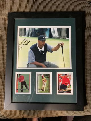 Autographed Tiger Woods Framed Photograph With