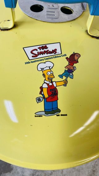 Vintage The Simpsons Weber BBQ Charcoal Grill 10th Anniversary Limited Edition 2