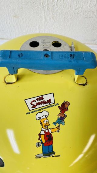 Vintage The Simpsons Weber BBQ Charcoal Grill 10th Anniversary Limited Edition 3