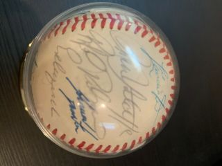 1986 Chicago Cubs Team Signed Baseball Ryne Sandberg Les Lancaster
