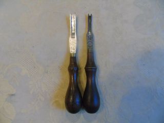 Vintage Leather Tools 2 C S Osborne Saddlers Carving Tools 1/8 " & 1/4 "