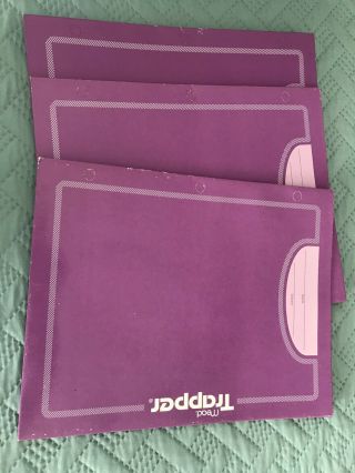 Vintage Purple 1980 ' s Mead Trapper Keeper Set Of 3 Folders 3