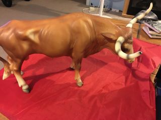 Vintage Texas Longhorn Breyer Molding Co.  Bull Figure 12”.
