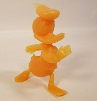 Disney Vintage Louis Marx Hard Plastic Donald Duck Orange Toy Figure