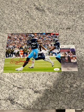 Derrick Henry Signed Tennessee Titans Autographed 8x10 Photo Jsa