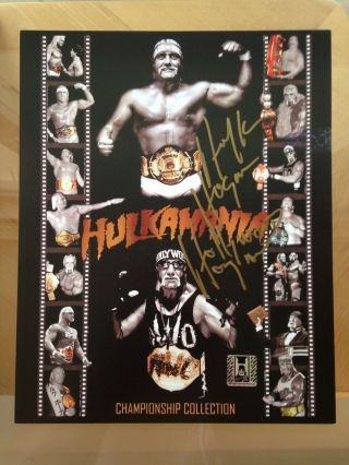 Wwe Hollywood Hulk Hogan Signed 8x10 Photo Autographed Hologram Wwf & Toploader
