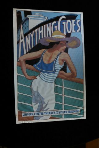 Vintage Theater Poster By Mcmullan,  Anything Goes