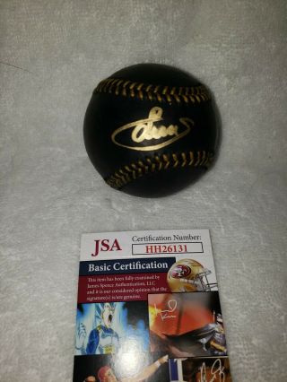York Yankees Luis Severino Autographed Black Baseball Authenticated By Jsa