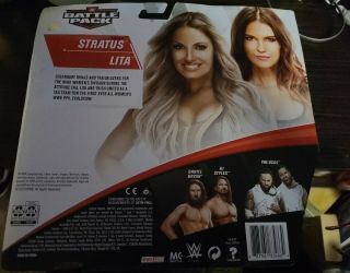 WWE Mattel Trish Stratus Lita signed Battle Pack 64 Action Figure Evolution Set 2
