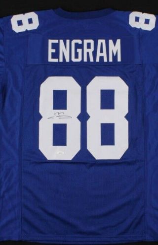 ($150) Evan Engram Signed/autographed Pro Style Custom Blue Jersey Jsa Witnessed