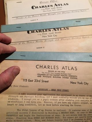 Charles Atlas Complete Course 12 Lessons Vintage 2