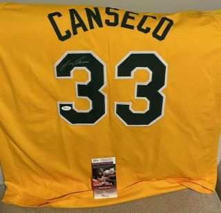 Jose Canseco Signed Oakland A’s Custom Jersey Jsa 2x Ws Champ Autograph Auto