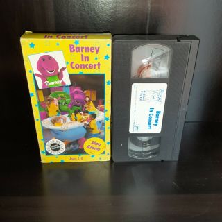 Vintage 1990 Barney In Concert Vhs Tape