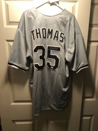 Frank Thomas White Sox Autographed Jersey Xl With Certificate From Jsa