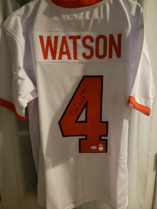 Deshaun Watson 4 Clemson Tigers Autographed Football Jersey And Hologram