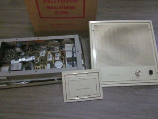 Vintage Nutone Music Intercom System And Wall Speaker