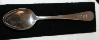 Vintage U.  S.  N.  Us Navy Stainless Serving Spoon 6 "